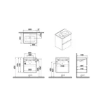 Viseći ormarić sa umivaonikom 60cm