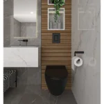 Konzolna WC šolja sa daskom crna