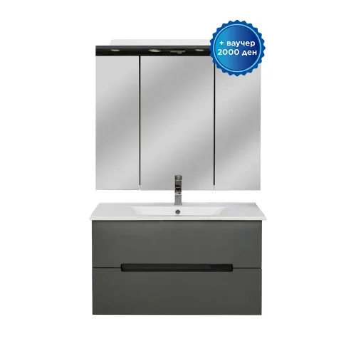 Слика на Тијана орманче сиви со огледало  900BXA3