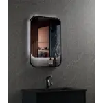 led ogledalo 50x80 crni ram