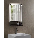 LED ogledalo 60x90 sa crnom etažom
