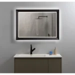 LED ogledalo crni okvir 100x70