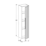 Konzolna kupatilska vertikala bela