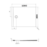 Picture of Tuš kada Calima mat black 80x100 3214