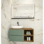 Picture of Rigo 600BX Verde Salvia + Otvorena Plolica 400 sa Pločom RF bez Umivaonika