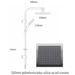 Tuš sistem Zodiac crna hrom