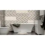 Chevron zidne pločice sive boje