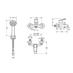 Zidna slavina za kadu Coral
