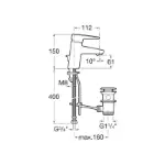 Stojeća slavina za umivaonik Esmai