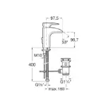 Slavina za umivaonik s pop-up ispustom