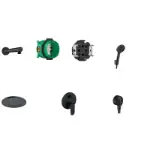 ugradbeni tuš set crna mat