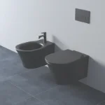 Tipka za ugradni vodokotlić crna