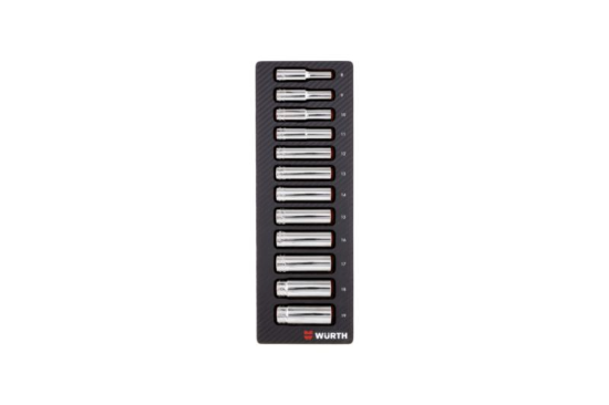 12-delni set dolgih natičnih ključev 3/8" v karbonski peni