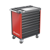 Slika 7-predalni delovni sistemski voziček Basic 8.8 RAL3020 z 252 kosi 