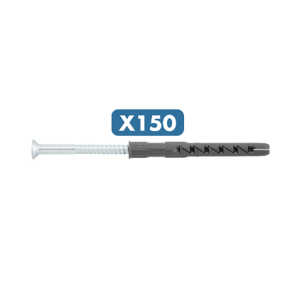 Slika 50 x zidni vložek (10 x 115) + 50 x (10 x 160) + 50 x (10 x 230) z vijaki z ugreznjeno glavo