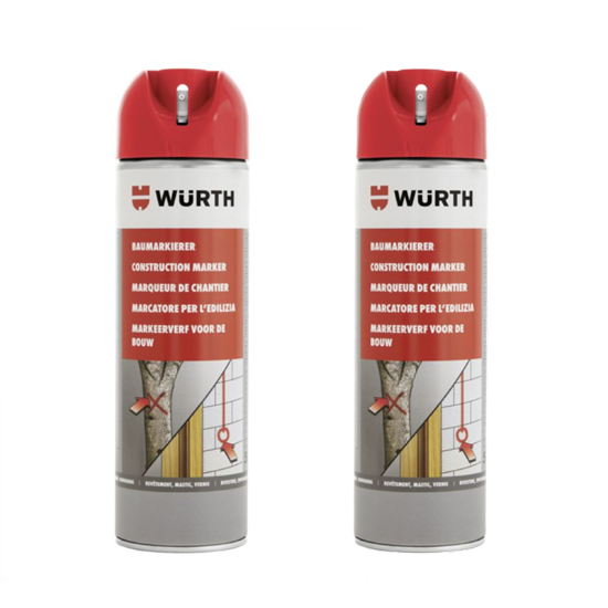 Slika 2 x rdeč markirni sprej (500 ml)
