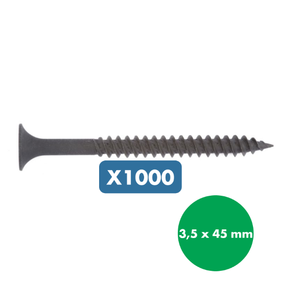 Slika 1000 x vijak za suho montažo, 3,5 x 45 mm