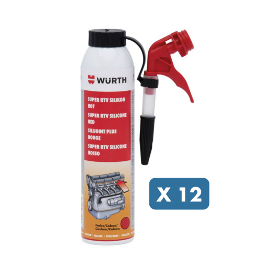 Slika 12 x super RTV silikon, 200 ml (rdeč)
