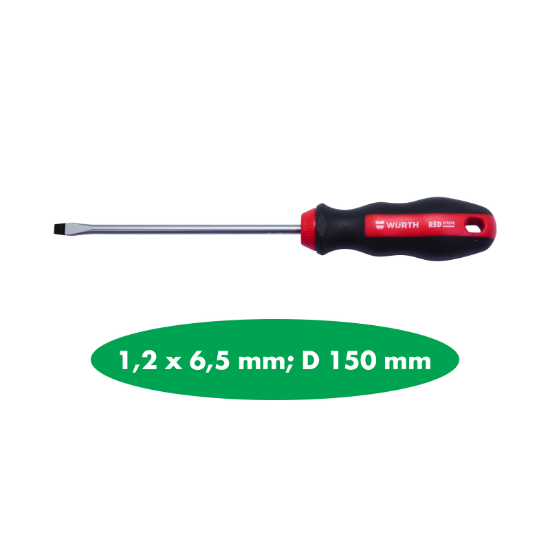 Slika IZVIJAČ RAVNI, S2, REZILO 1,2 X 6,5 MM, DOLŽINA 150 MM
