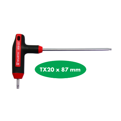 Slika T-ROČAJ IZVIJAČ, S2, TORX TX20 X 87 MM