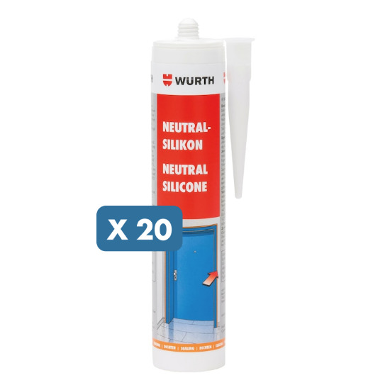Slika Silikon neutral, 310 ml, transparent, 20 kosov