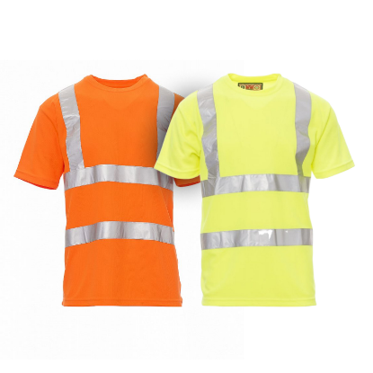 Slika KRATKA DELOVNA MAJICA AVENUE HI/VIS FLUO, ORANŽNA ALI RUMENA