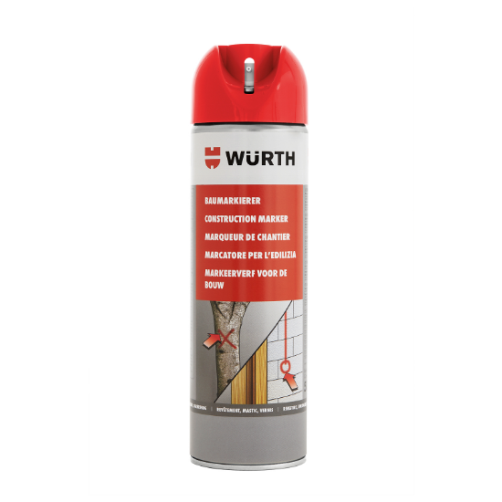 Slika MARKIRNI SPREJ ZA GRADBIŠČA RDEČ, 500 ML, RAZLIČNE KOLIČINE