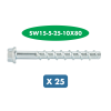 Slika 25 X VIJAK ZA BETON 6KT.-(W-BS/S)-(A2K)-SW15-5-25-10X80