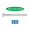 Slika 25 X VIJAK ZA BETON 6KT.-(W-BS/S)-(A2K)-SW15-5-35-10X90      