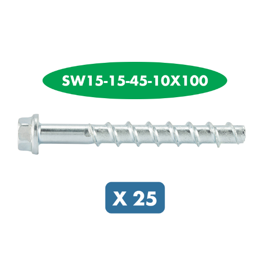 Slika 25 X VIJAK ZA BETON-6KT.-(W-BS/S)-(A2K)-SW15-15-45-10X100