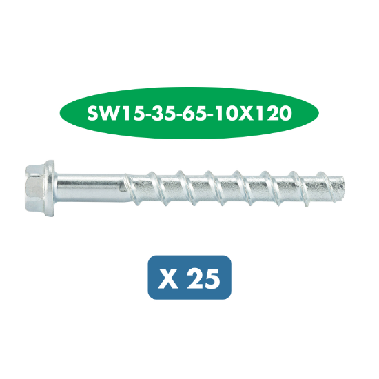 Slika 25 X VIJAK ZA BETON-6KT.-(W-BS/S)-(A2K)-SW15-35-65-10X120    
