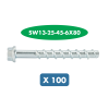 Slika 100 X VIJAK ZA BETON-6KT.-(W-BS/S)-(A2K)-SW13-25-45-6X80