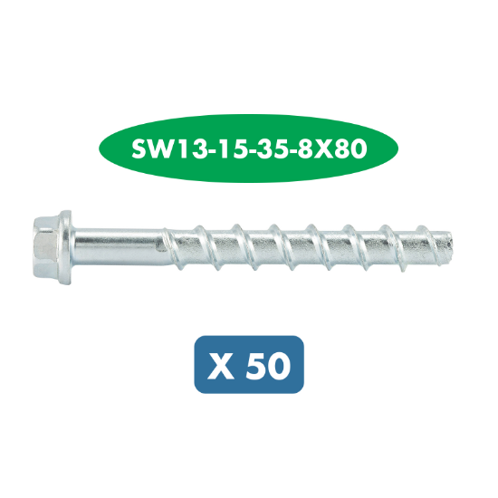 Slika 50 X VIJAK ZA BETON-6KT.-(W-BS/S)-(A2K)-SW13-15-35-8X80