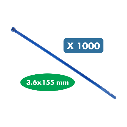 Slika UV ODPORNA KABELSKA VEZICA S KOVINSKIM JEZIČKOM, 3.6X155 MM