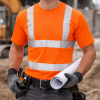 Slika KRATKA DELOVNA MAJICA AVENUE HI/VIS FLUO, ORANŽNA ALI RUMENA