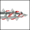 Slika 100 x najlonski zidni vložek SHARK-TWIST (10 x 56 mm) in 100 x vijak za pritrditev