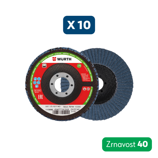 Slika 10 x lamelna plošča grobost 40, premer 115 mm
