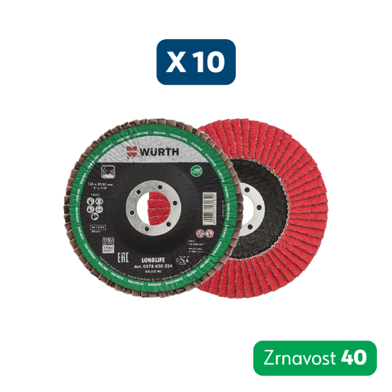 Slika 10 x lamelna plošča grobost 40, premer 115 mm