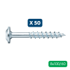 Slika 50 X LESNI VIJAK ASSY4, KROŽNA GLAVA, RW40, 8X100/60