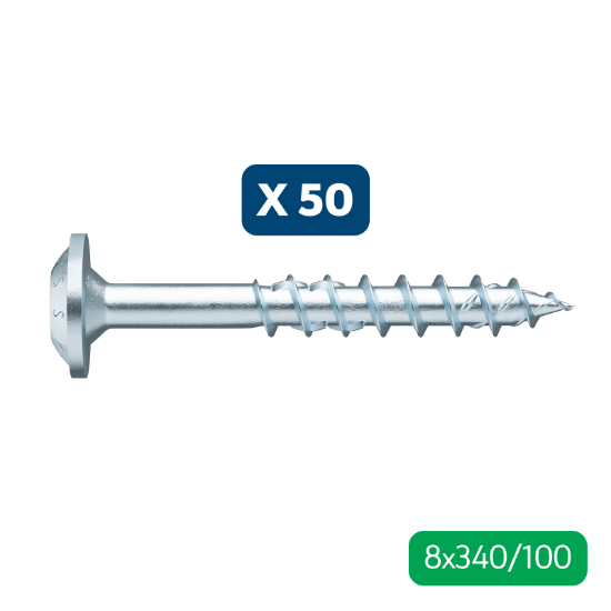 Slika 50 X LESNI VIJAK ASSY4, KROŽNA GLAVA, RW40, 8X340/100