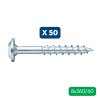 Slika 50 X LESNI VIJAK ASSY4, KROŽNA GLAVA, RW40, 8X360/100