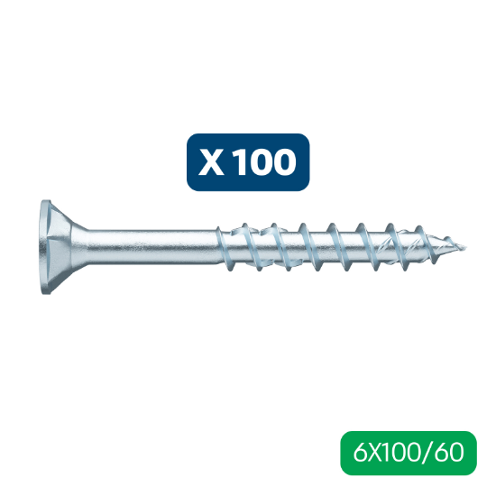 Slika 100 X LESNI VIJAKI ASSY4, UGREZNA GLAVA, RW40, 6X100/60