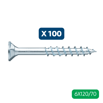 Slika 100 X LESNI VIJAKI ASSY4, UGREZNA GLAVA, RW40, 6X120/70