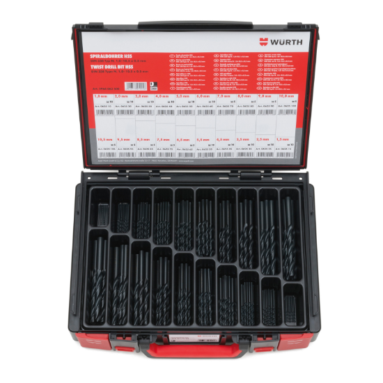 Slika 155-delni set svedrov HSS/118° 1,0–10,5 mm v sistemskem kovčku 4.4.1