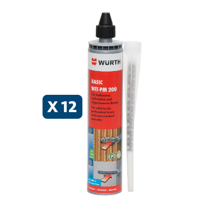 Slika 12 x dvokomponetna sidrna masa WIT-PY (300 ml) za nezahtevna sidranja v polne/votle materiale