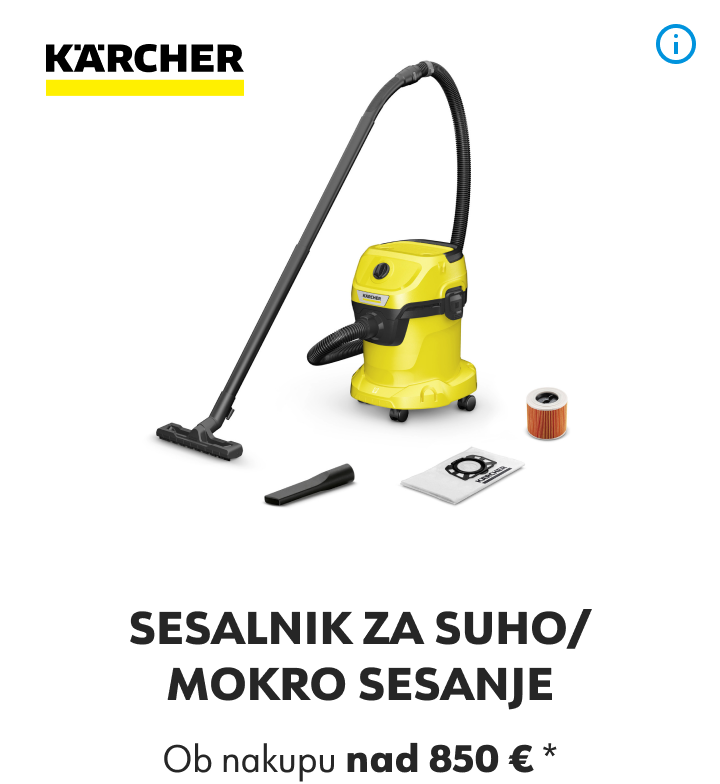 Sesalnik za suho in mokro sesanje
