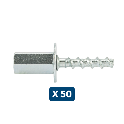Slika 50 X VIJAKI Z NOTRANJIM NAVOJEM M8/M10 ZA SIDRANJE V BETON