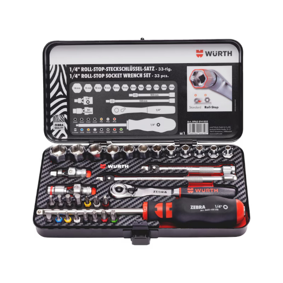 Slika Set natičnih ključev 1/4" ZEBRA