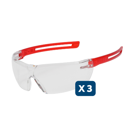 Slika 3 x zaščitna očala ALASCO, transparent