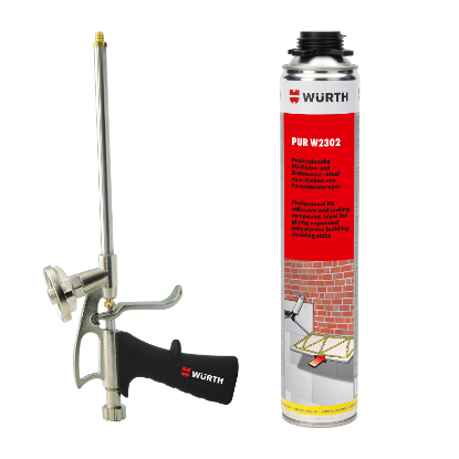 Slika PU lepilna pena 750 ml, različne količine + pištola za PU peno
